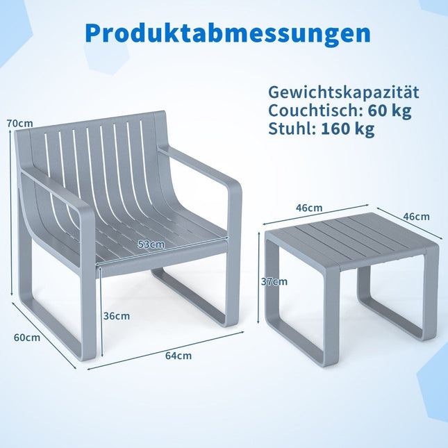 Weatherproof 2-Piece Outdoor Furniture Set with Table