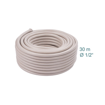 Weatherproof Beige Garden Hose, UV-Resistant, 1/2-Inch