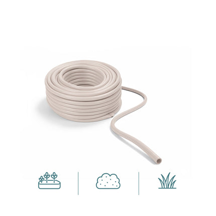 Weatherproof Beige Garden Hose, UV-Resistant, 1/2-Inch