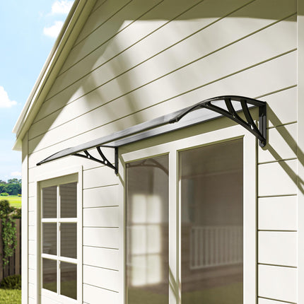 Weatherproof Door Canopy, Transparent Polycarbonate, 110x60 cm