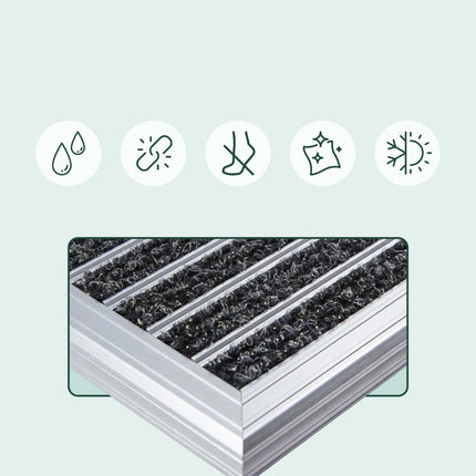 Weatherproof Entrance Mat – Aluminum Frame, Non-Slip