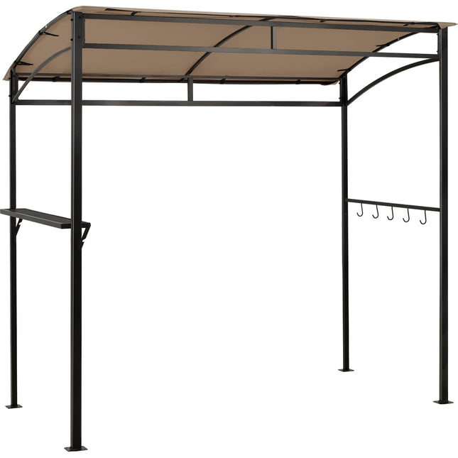 Weatherproof Grill Gazebo, Metal Frame, Shelf & Hooks