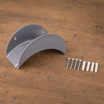 Weatherproof Iron Hose Holder Set, 3 Pack, Silver
