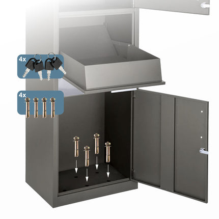 Weatherproof Letterbox with Secure Parcel Slot