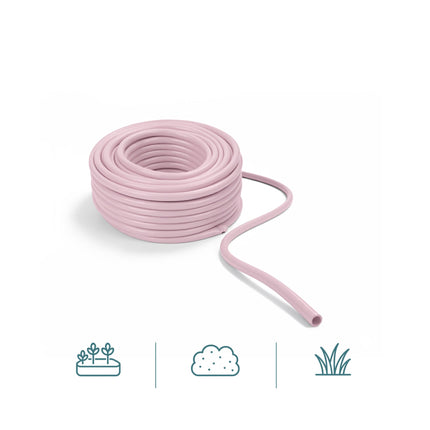 Weatherproof Pink Garden Hose, UV-Resistant, 1/2-Inch