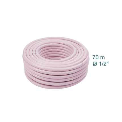 Weatherproof Pink Garden Hose, UV-Resistant, 1/2-Inch