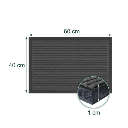 Weatherproof Polypropylene Doormat, 60 x 40 cm