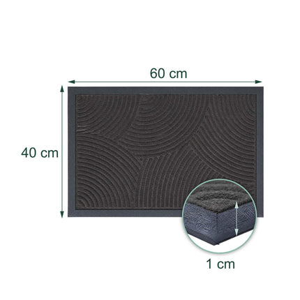 Weatherproof Polypropylene Doormat, 60 x 40 cm