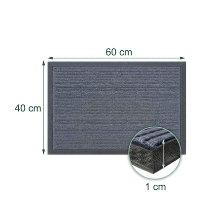 Weatherproof Polypropylene Doormat, 60 x 40 cm