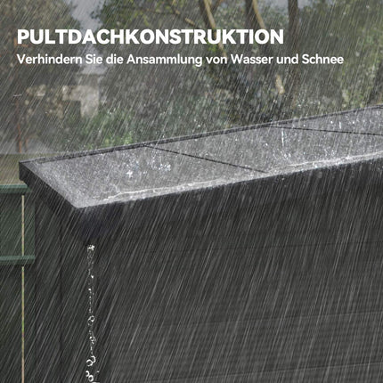 Weatherproof Resin Bike Shed with Aluminum Frame, 190x191x215 cm