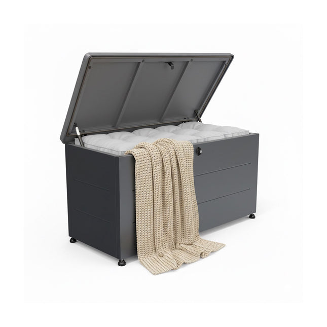 Weatherproof Steel Garden Storage Box – Lockable, UV Resistant