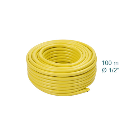 Weatherproof Yellow Garden Hose, UV-Resistant, 1/2 Inch