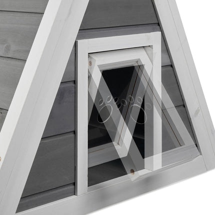 Weatherproof wooden cat house