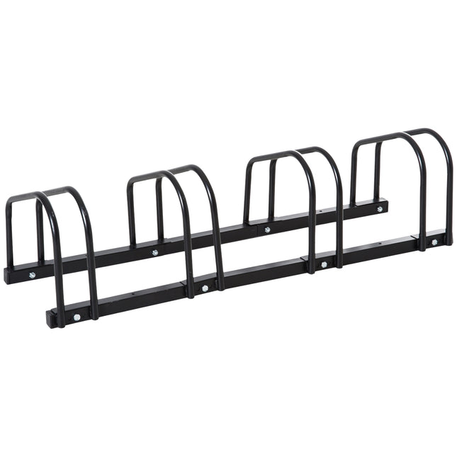Weather-resistant bicycle rack in steel for 5, floor and wall mount