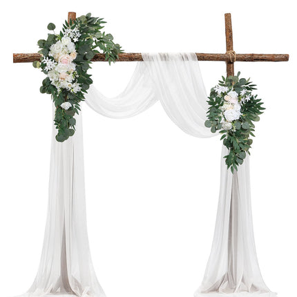 Wedding Arch Flowers, Artificial Drapes Kit, 4-Piece