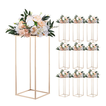 Wedding Flower Stand Set, 10 Pack 23.62 in Gold Metal