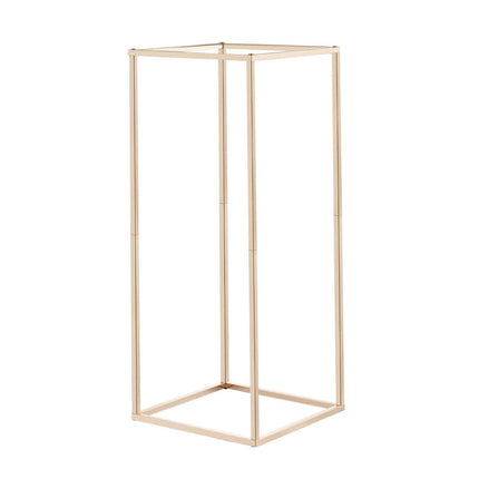 Wedding Flower Stand Set, 10-Pack 23.6 in Gold Cubes