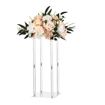 Wedding Flower Stands Set, 10-Pack 50cm Acrylic Columns