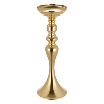 Wedding Flower Vase Set, 16 PCS, 15 In Gold Centerpieces
