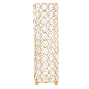 Wedding Flower Vase Set, 16 Pack, 26 cm Crystal Gold