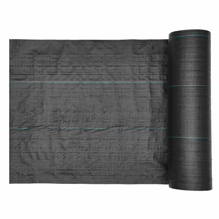 Weed Barrier Fabric, Woven PP 6 x 250 ft, 5 oz Black