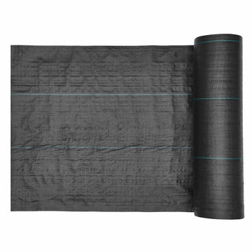 Weed Barrier Fabric, Woven PP 6 x 250 ft, 5 oz Black