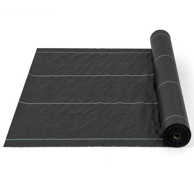 Weed control fleece 50m² garden fleece against weeds weed film PP black 50 x 1m-100 g/m²
