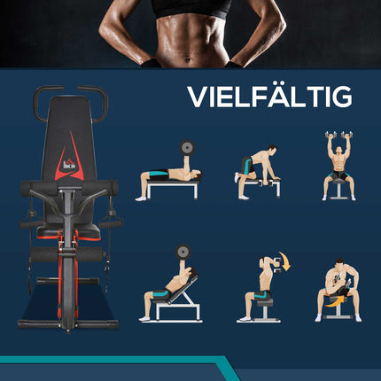 Adjustable weight bench, 6-position backrest, 150 kg capacity