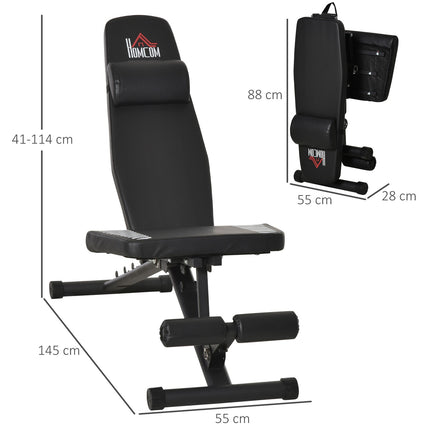 Adjustable folding weight bench with 6-level leg holder