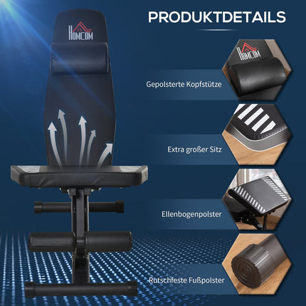 Adjustable folding weight bench with 6-level leg holder