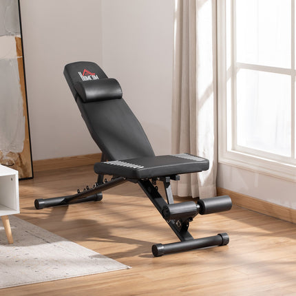 Adjustable folding weight bench with 6-level leg holder
