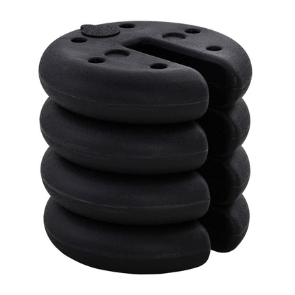 Party tent weight – Fillable up to 5 kg, black HDPE, Ø25x6 Cm