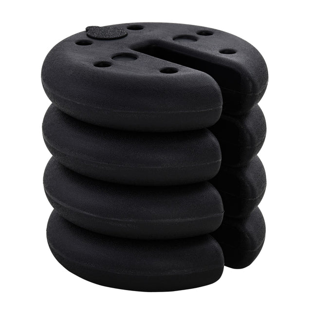 Party tent weight – Fillable up to 5 kg, black HDPE, Ø25x6 Cm