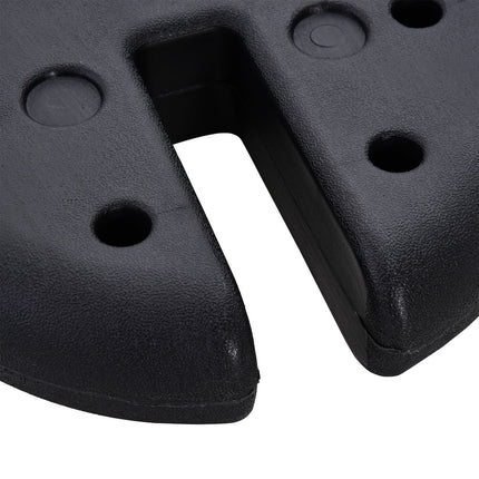 Party tent weight – Fillable up to 5 kg, black HDPE, Ø25x6 Cm