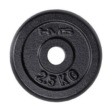 Weight Plate 2.5 kg, Black, Cast Iron