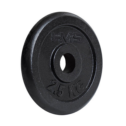 Weight Plate 2.5 kg, Black, Cast Iron