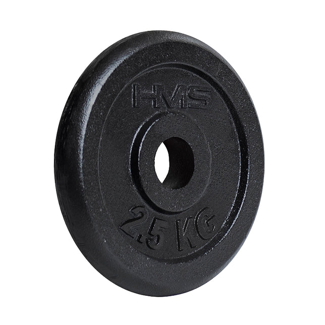 Weight Plate 2.5 kg, Black, Cast Iron