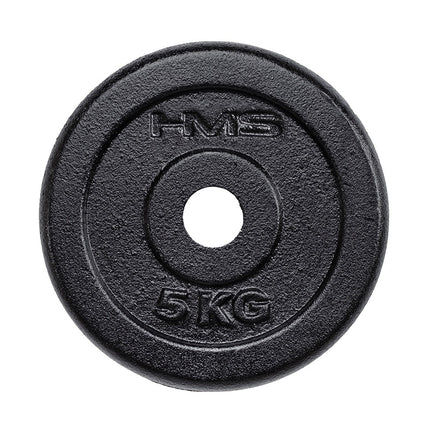 Weight Plate 5 kg, Black – Ideal for Strength Training