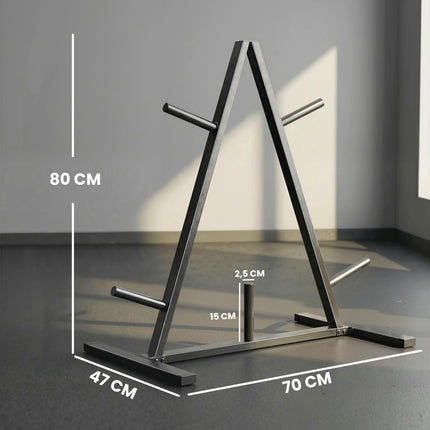 Weight Plate Rack for 2.5 cm Plates, 200 kg Capacity