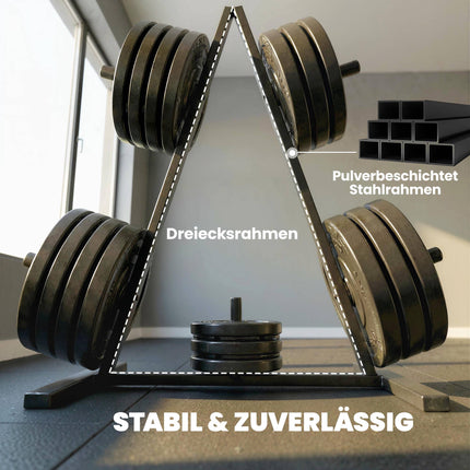 Weight Plate Rack for 2.5 cm Plates, 200 kg Capacity