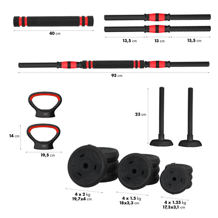 Weight Set 20kg – 6-in-1 Adjustable Dumbbells