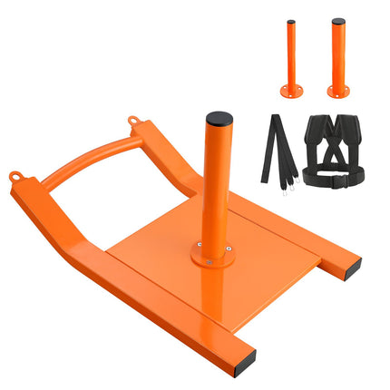 Weight Training Pull Sled, Steel, 400 lb, 1–2 in Plates
