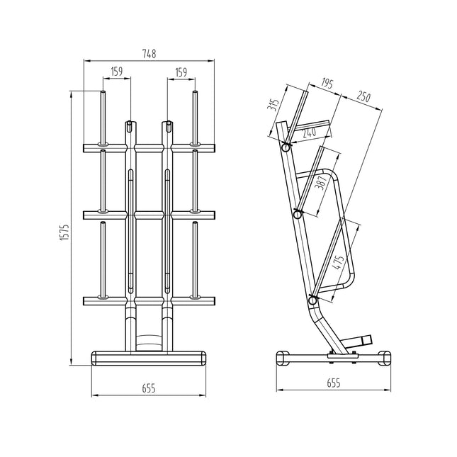 Weight and Barbell Training Rack – Commercial Grade