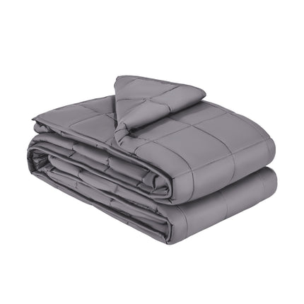 Weighted Blanket 25 lb, King 80 x 87 in, Cotton, Gray