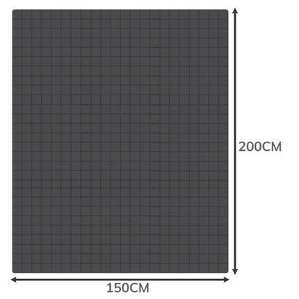 Weighted Blanket 6kg, 150x200cm, Double-Sided Gray