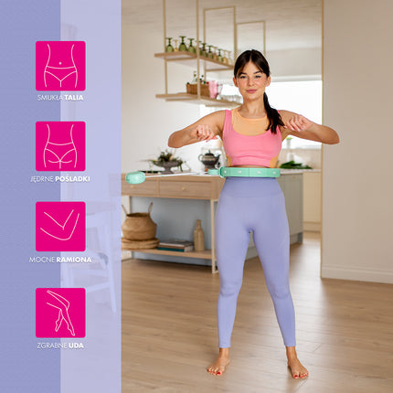 Weighted Green Hula Hoop with Counter