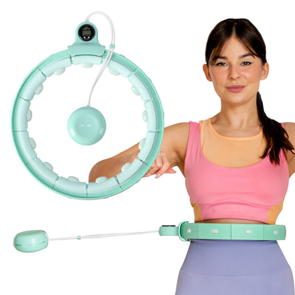 Weighted Green Hula Hoop with Counter