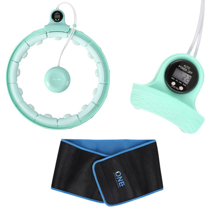 Weighted Green Hula Hoop with Counter
