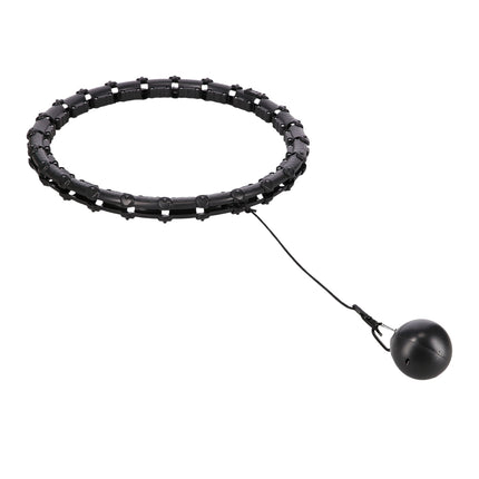 Weighted Hula Hoop, Black – Fitness Exercise Tool