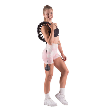 Weighted Hula Hoop, Black – Fitness Exercise Tool